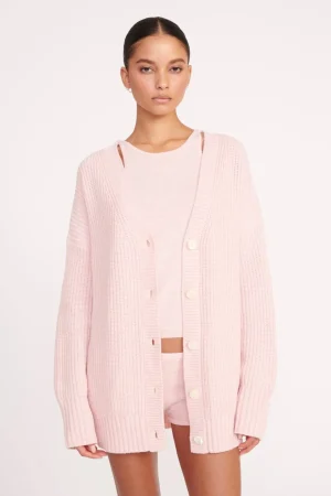 STAUD Best Sellers | Knits<MATILDA CARDIGAN CHERRY BLOSSOM