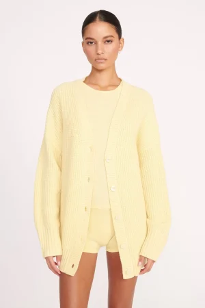 STAUD Best Sellers | Knits<MATILDA CARDIGAN LEMON DROP