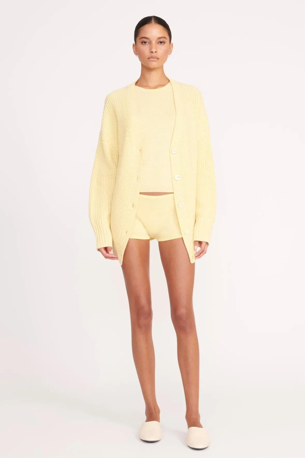 STAUD Best Sellers | Knits<MATILDA CARDIGAN LEMON DROP