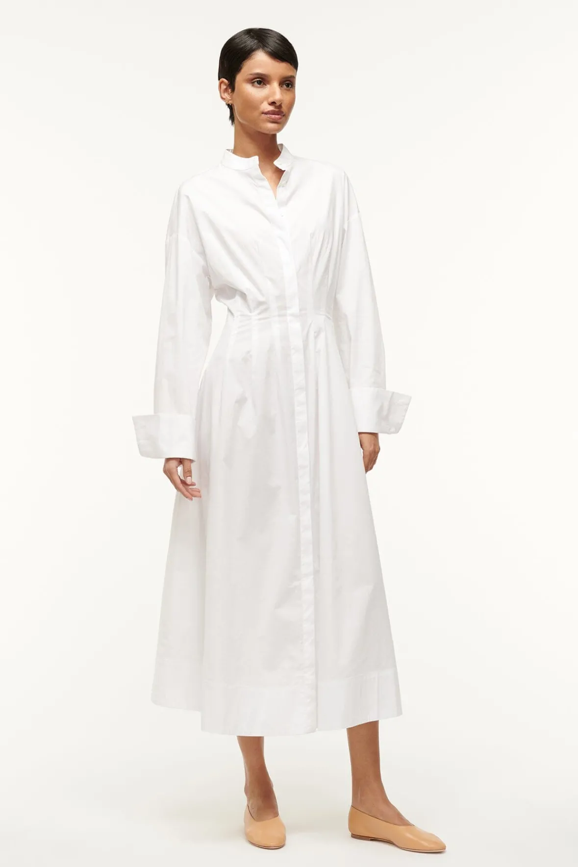 STAUD Poplin Shop | Dresses<MIDI LORENZA DRESS