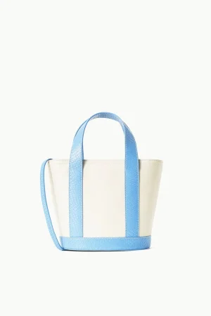 STAUD Allora | Totes<MINI ALLORA TOTE  CREAM BLUE