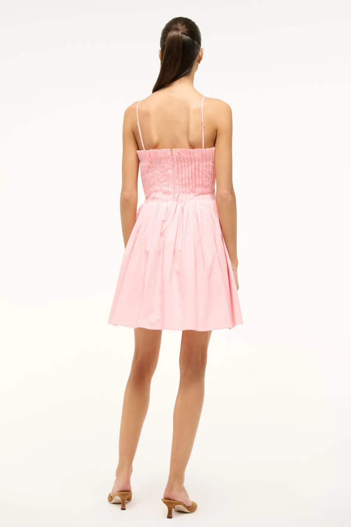 STAUD Poplin Shop | Dresses<MINI BELLA DRESS PEARL PINK