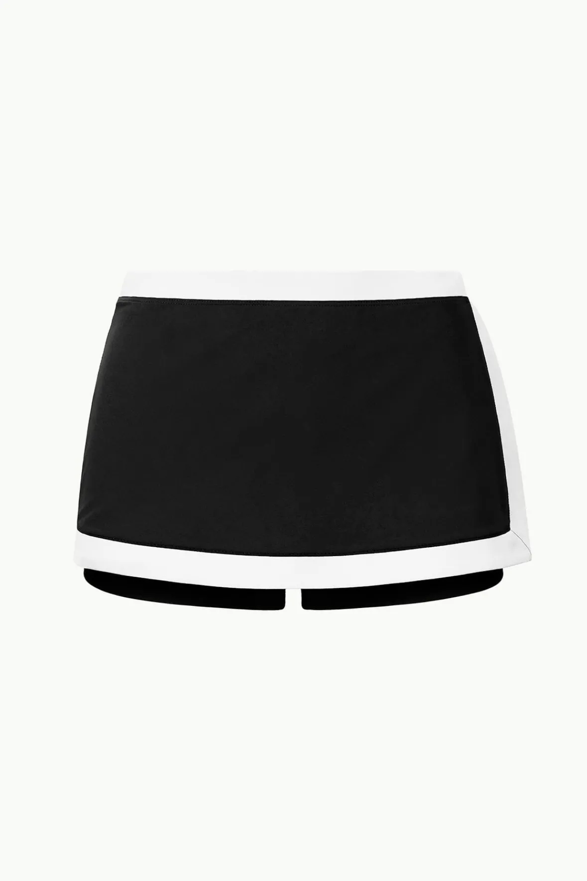 STAUD Bikinis<NELL SWIM SKIRT BLACK WHITE