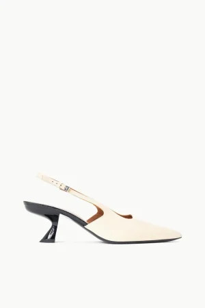 STAUD Heels<NEVE SLINGBACK HEEL CREAM BLACK