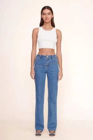 STAUD Denim<NOLAN PANT  MEDIUM WASH