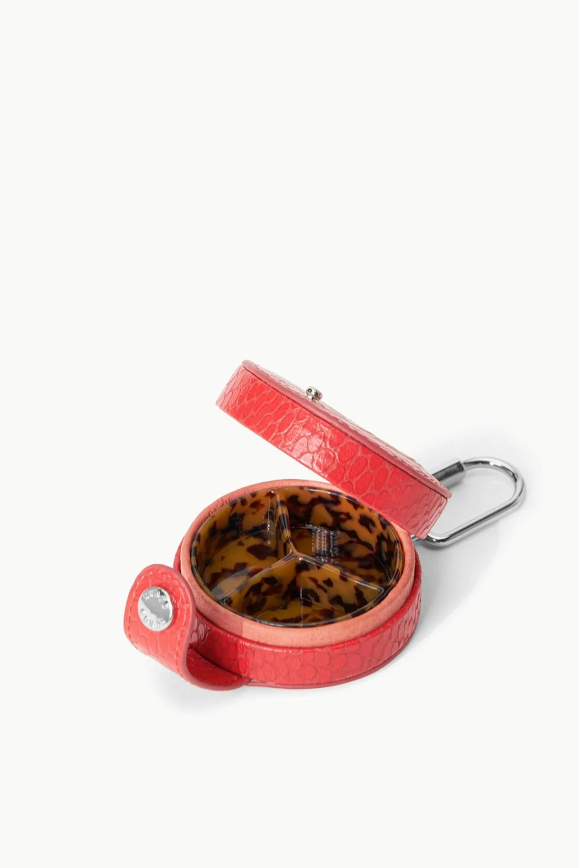 STAUD Small Leather Goods<PILL CASE RED ROSE