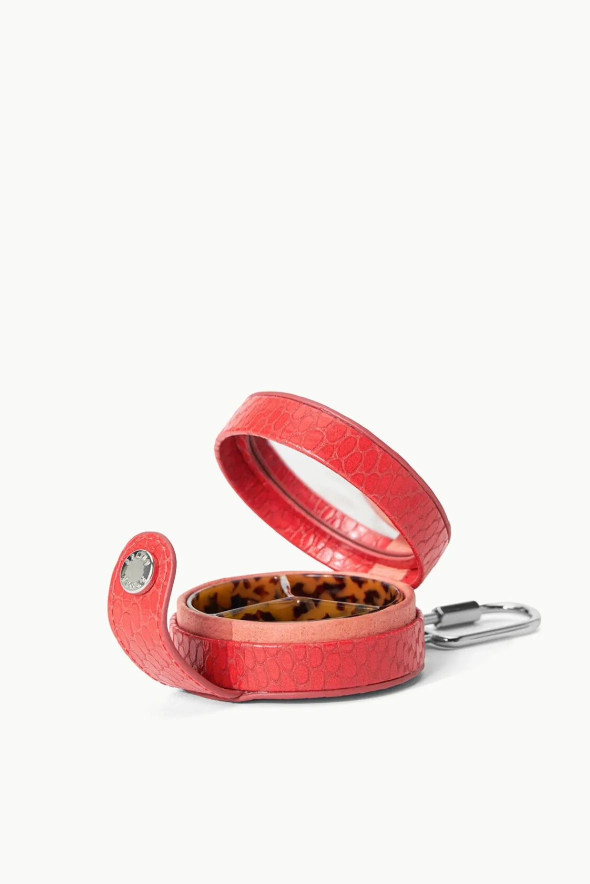 STAUD Small Leather Goods<PILL CASE RED ROSE
