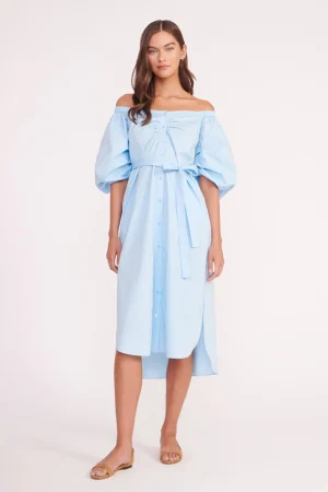 STAUD Poplin Shop<REESE DRESS FRENCH BLUE