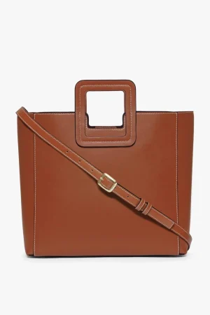 STAUD Crossbody | Totes<SHIRLEY LEATHER BAG SADDLE