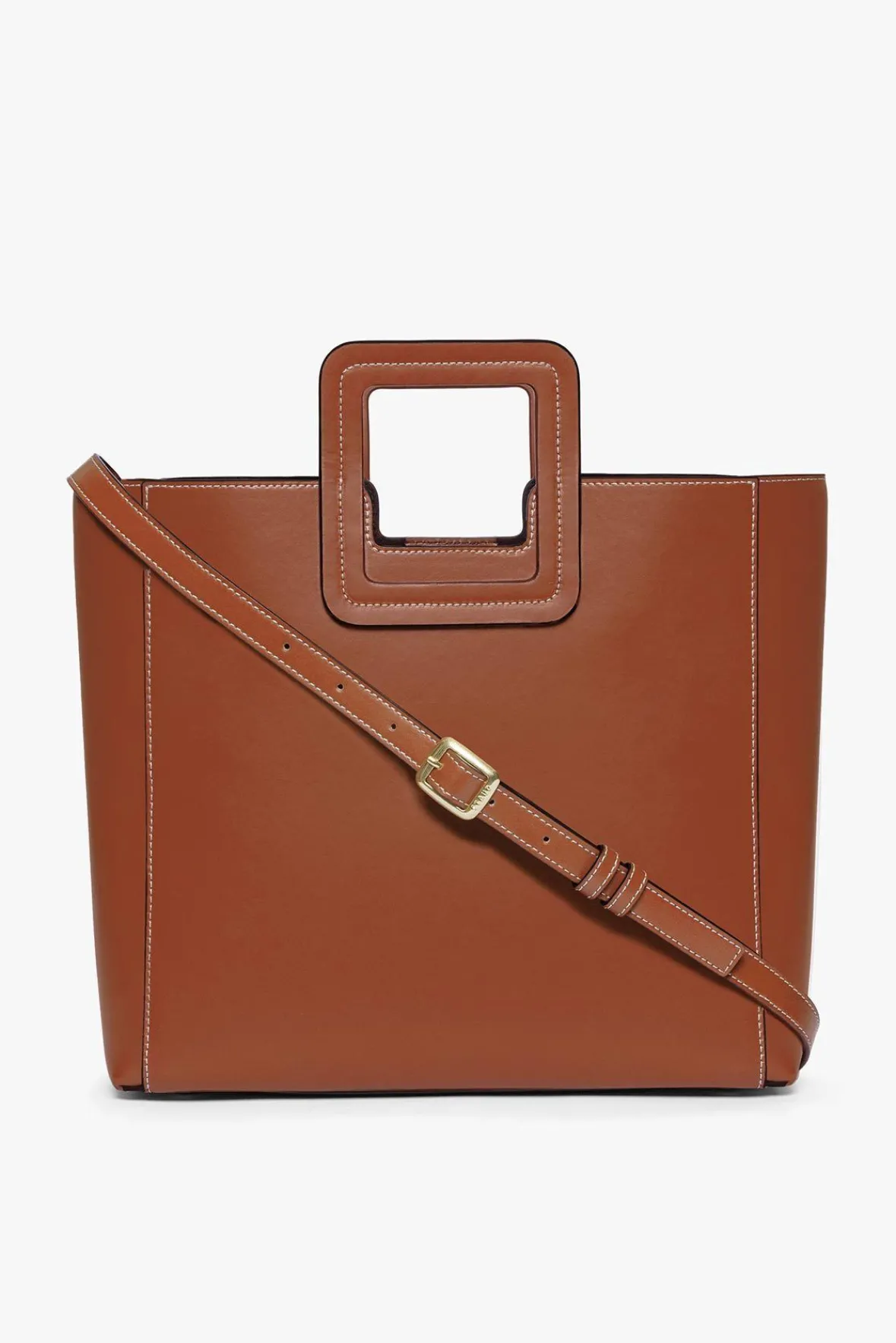 STAUD Crossbody | Totes<SHIRLEY LEATHER BAG SADDLE