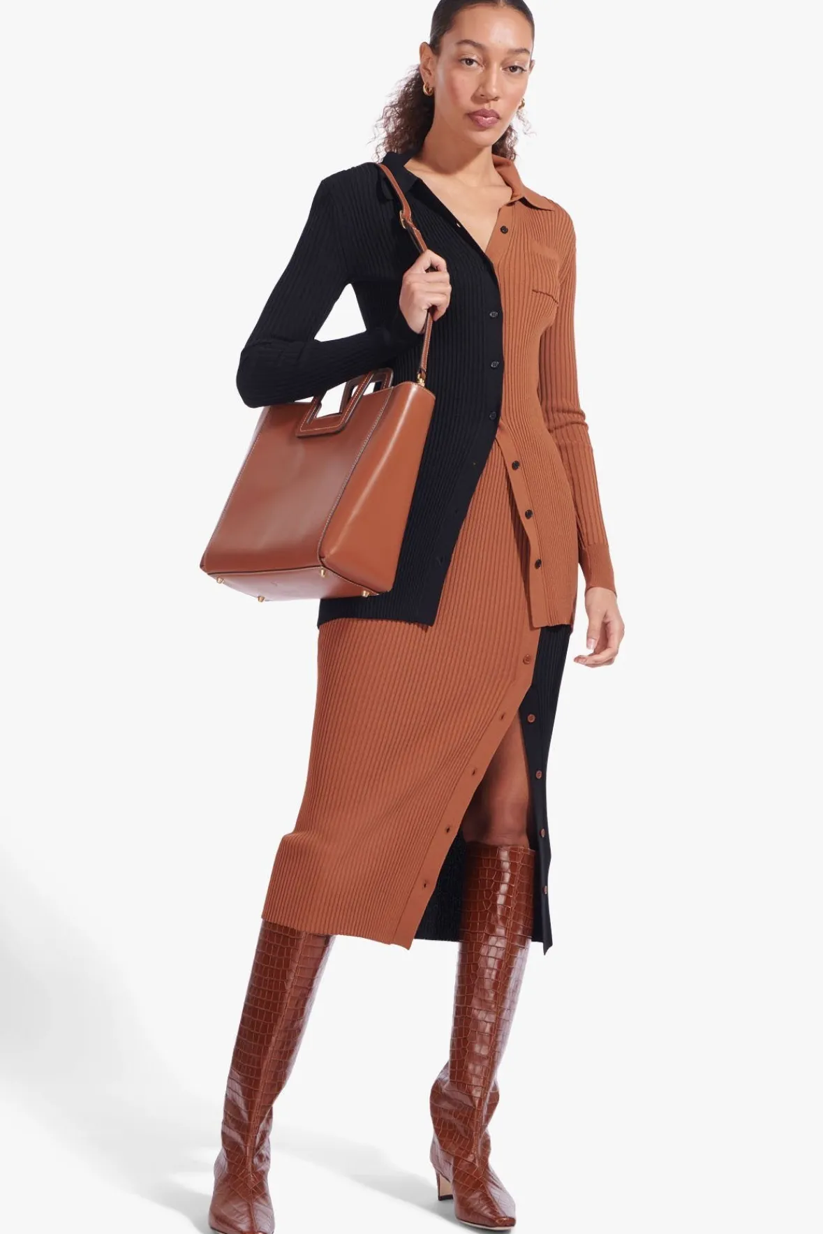 STAUD Crossbody | Totes<SHIRLEY LEATHER BAG SADDLE