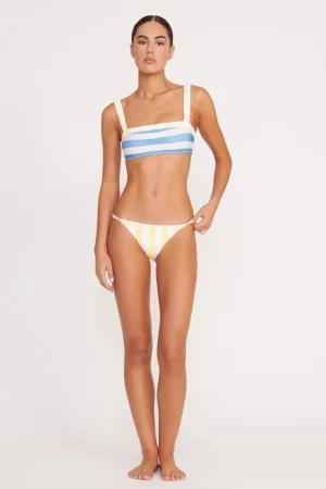 STAUD Bikinis<SISLEY STRING BOTTOM BUTTERCUP SEASHORE STRIPE