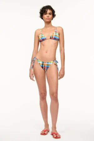 STAUD Bikinis<SISLEY STRING BOTTOM MADRAS PLAID