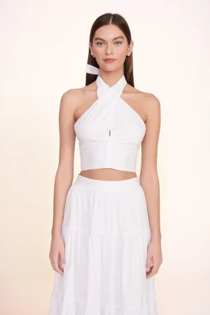 STAUD Poplin Shop | Tops<SMOCKED KAI TOP  