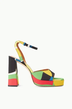 STAUD Platforms & Wedges<SOLANGE PLATFORM  MARBLE WAVE TAFFETA