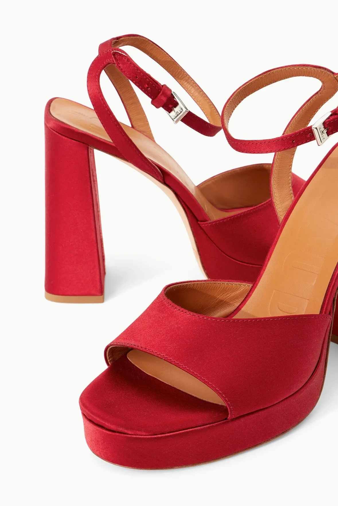 STAUD Platforms & Wedges<SOLANGE PLATFORM RUBY SATIN