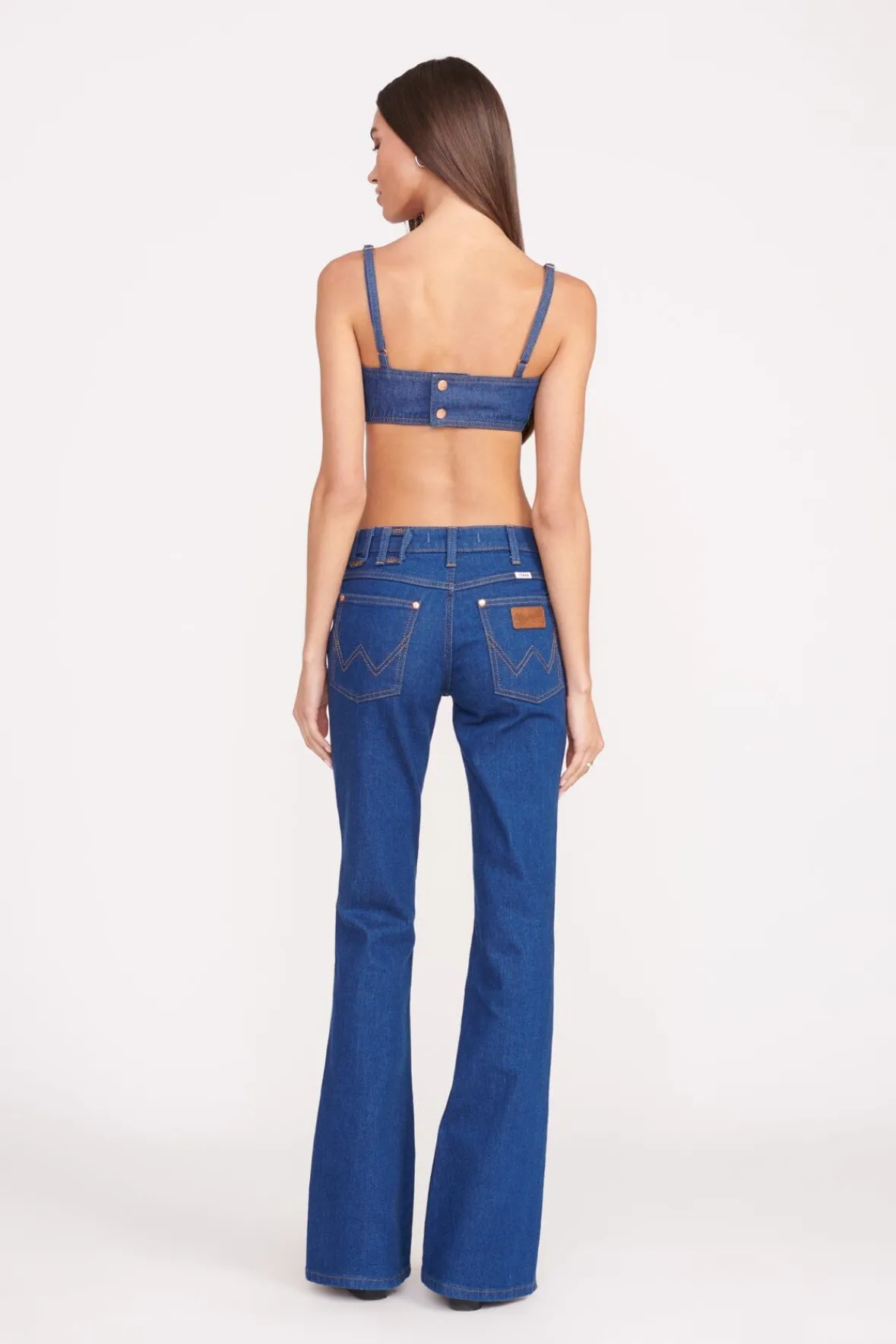 STAUD Denim | STAUD + Wrangler< + WRANGLER THE BIKINI JEAN DARK RINSE