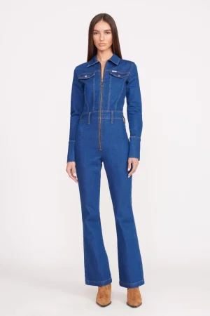 STAUD Denim | STAUD + Wrangler< + WRANGLER THE BODY JUMPSUIT  DARK RINSE