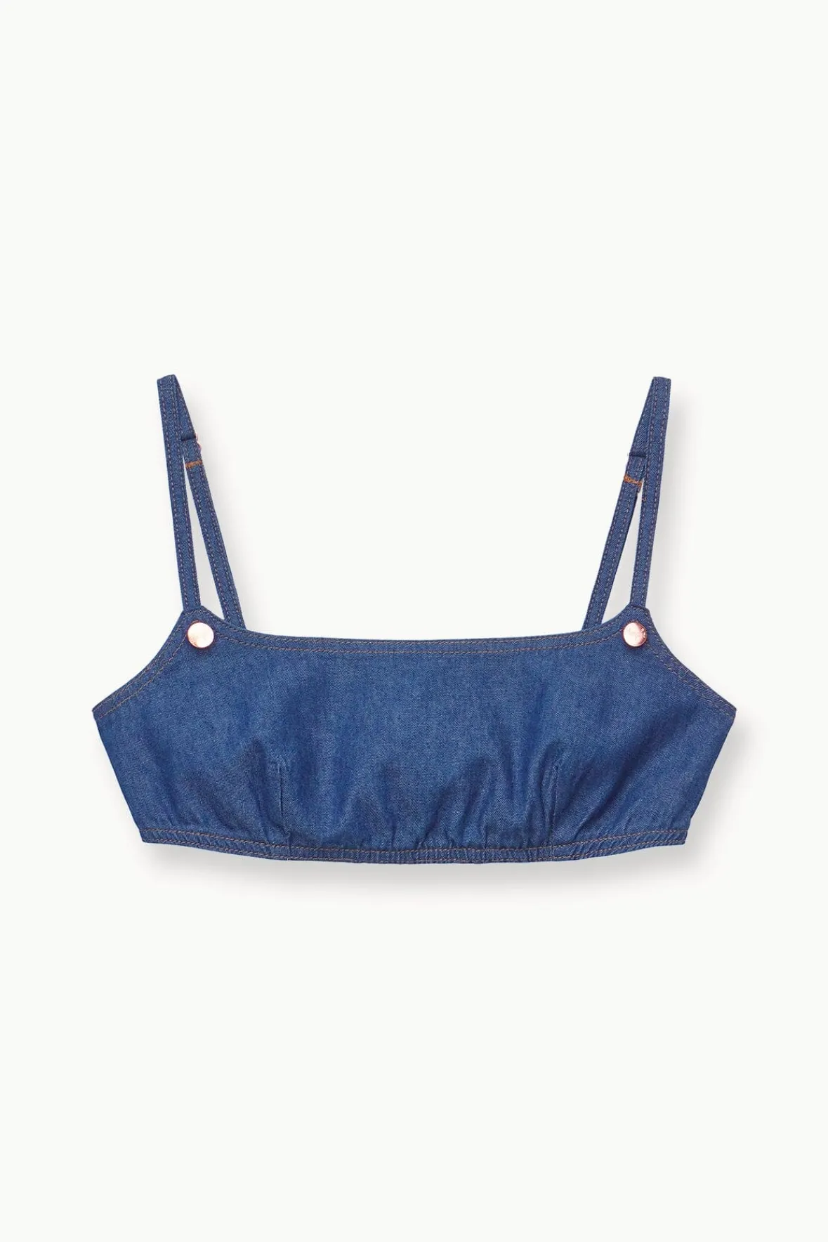 STAUD Denim | STAUD + Wrangler< + WRANGLER THE JEAN BIKINI TOP DARK RINSE
