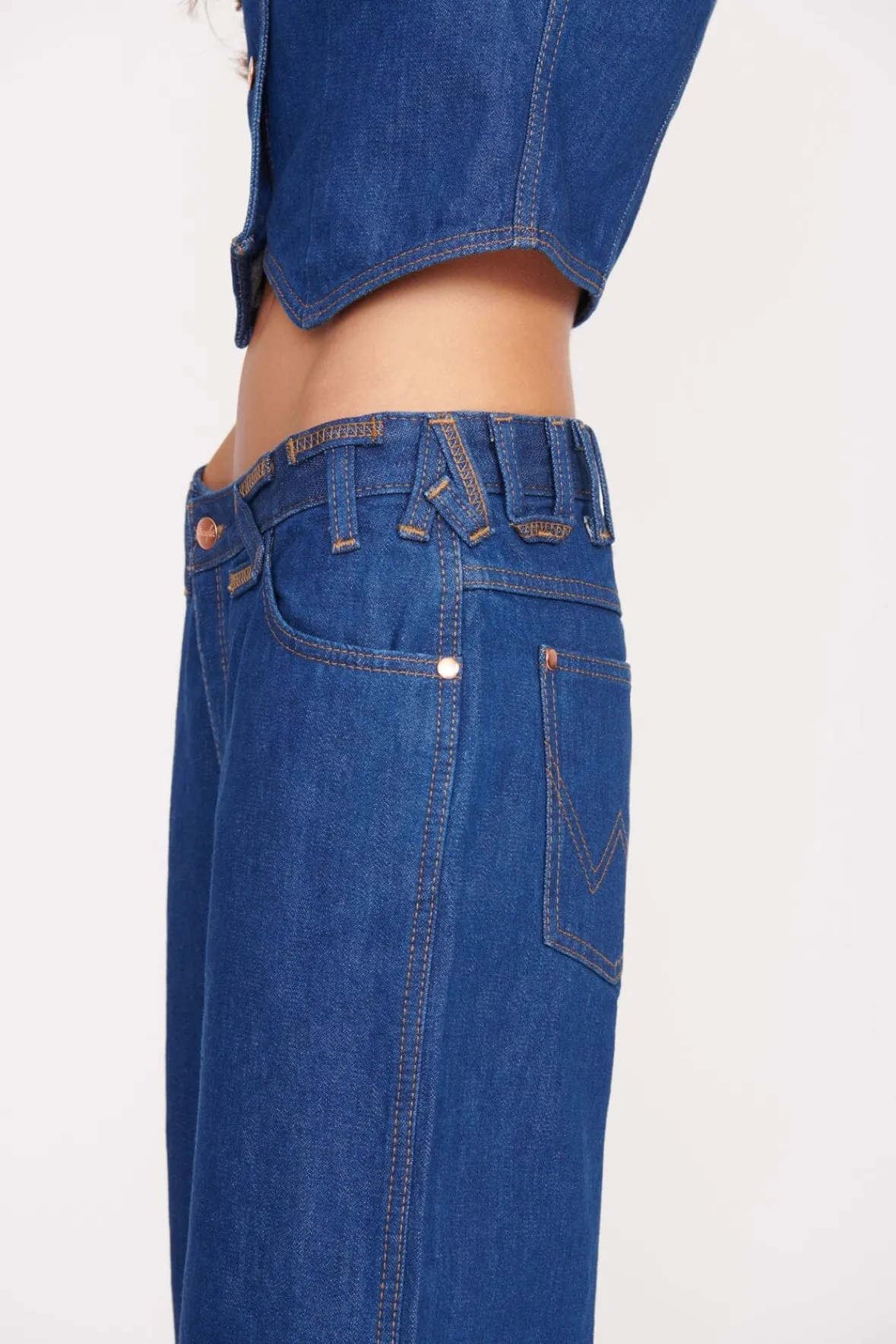 STAUD Denim | STAUD + Wrangler< + WRANGLER THE LOOSE JEAN DARK RINSE