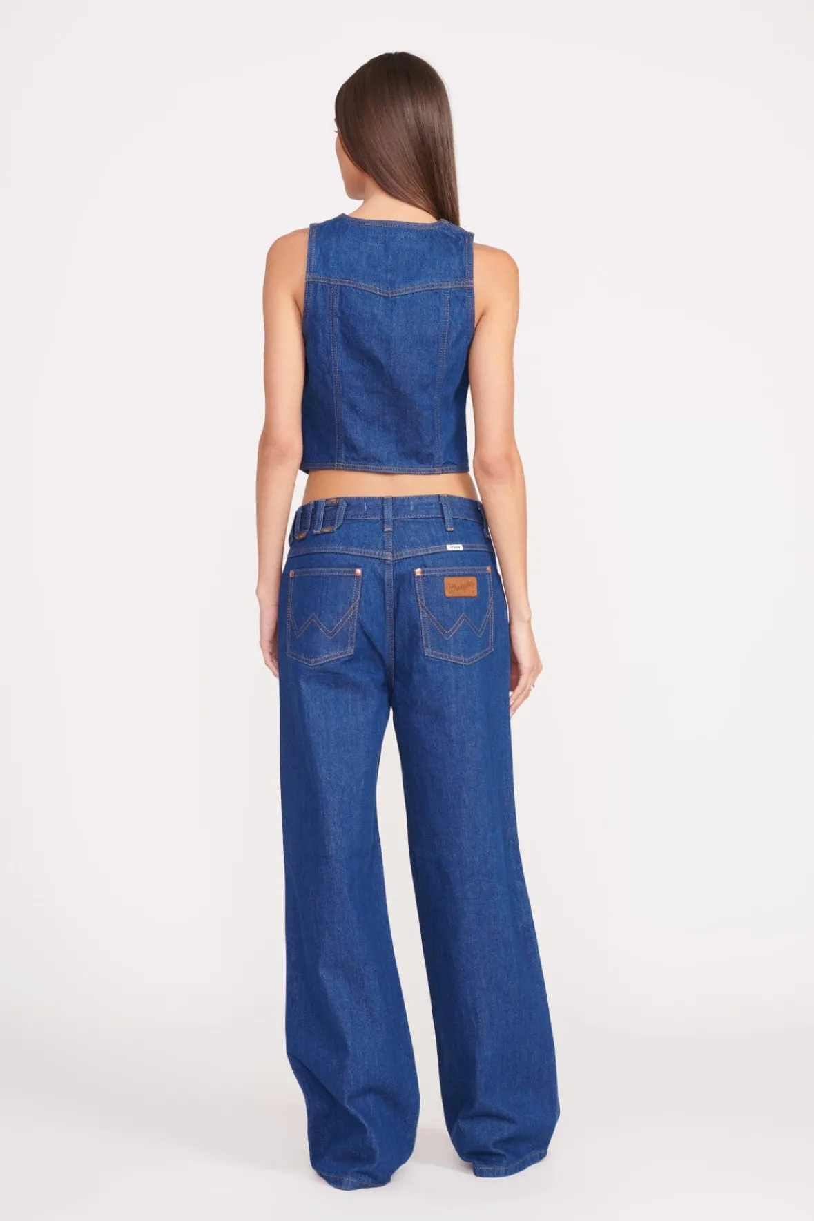 STAUD Denim | STAUD + Wrangler< + WRANGLER THE LOOSE JEAN DARK RINSE