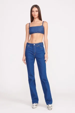 STAUD Denim | STAUD + Wrangler< + WRANGLER THE STRAIGHT CUT JEAN  DARK RINSE
