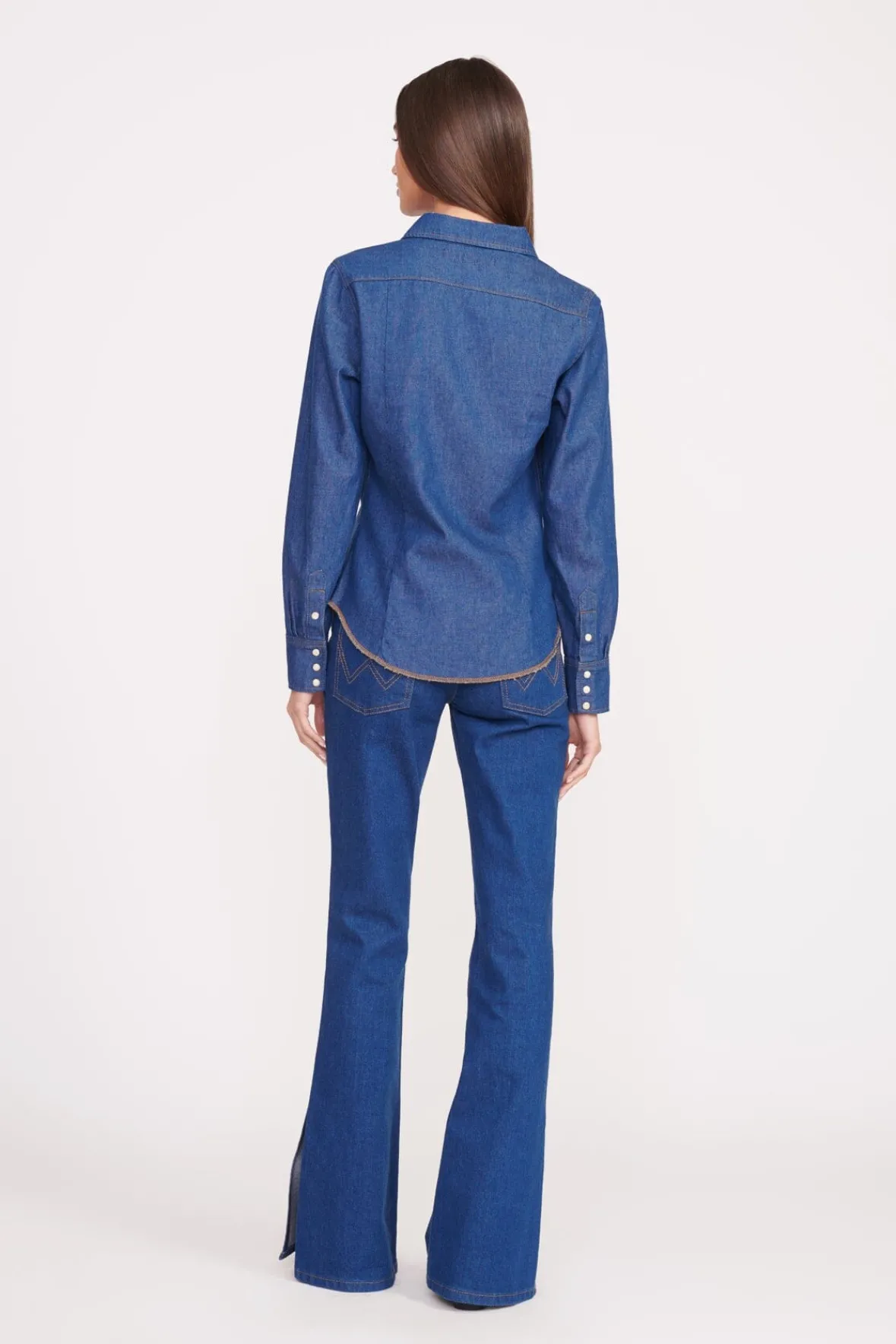 STAUD Denim | STAUD + Wrangler< + WRANGLER THE WESTERN SHIRT DARK RINSE