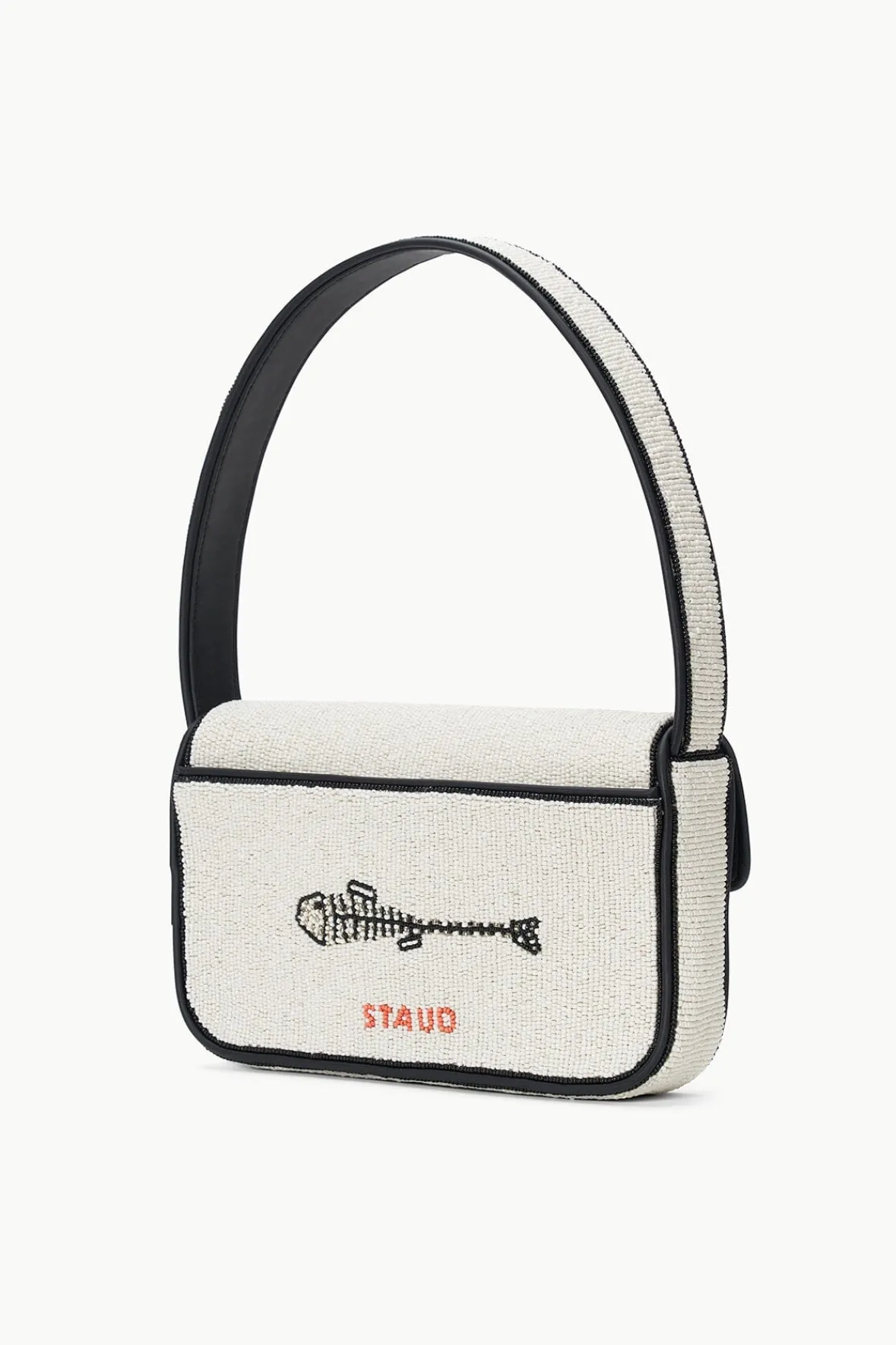 STAUD Shoulder | Tommy<TOMMY BEADED BAG INES CREAM