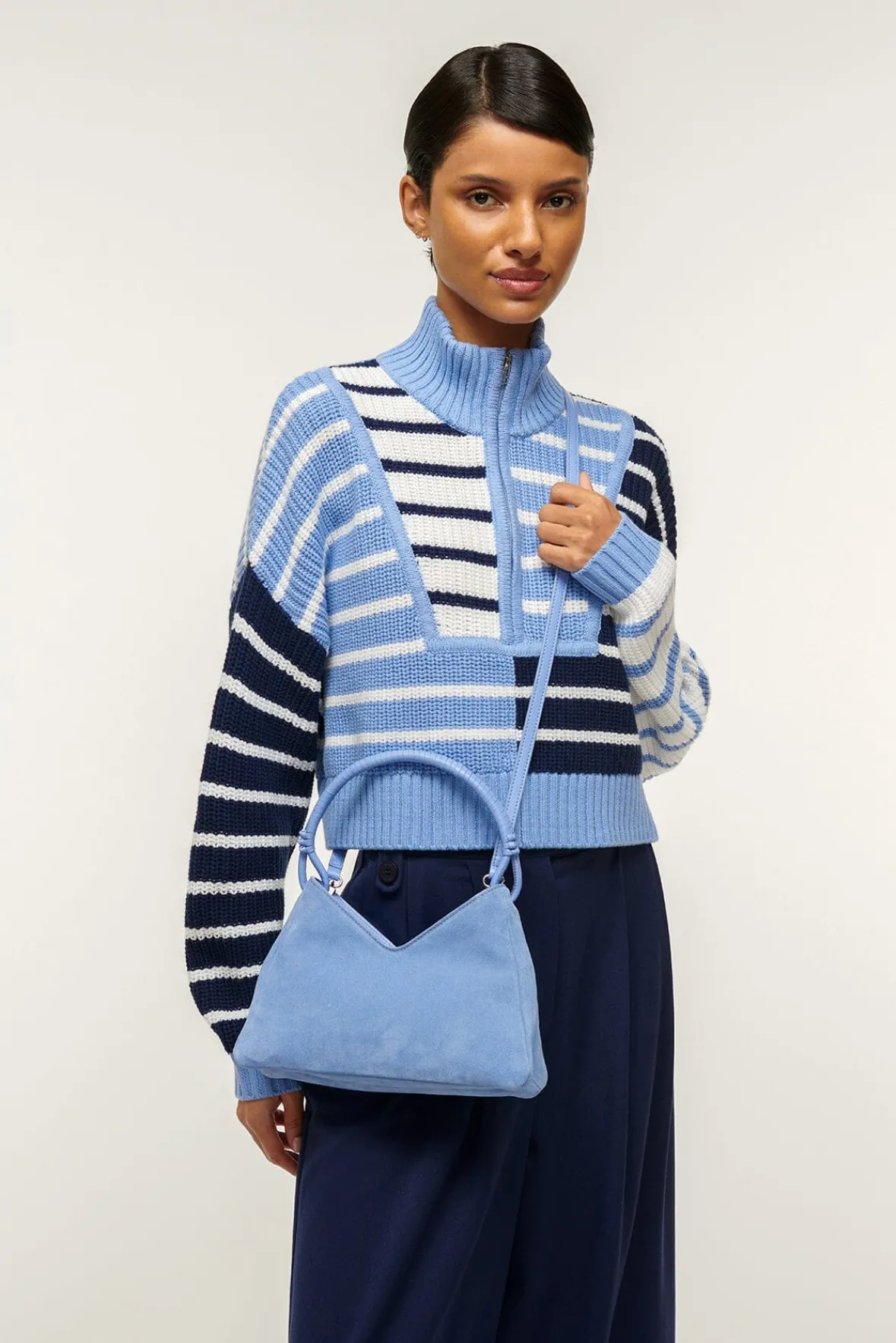 STAUD Shoulder | Valerie<VALERIE SHOULDER BAG BLUE HYDRANGEA