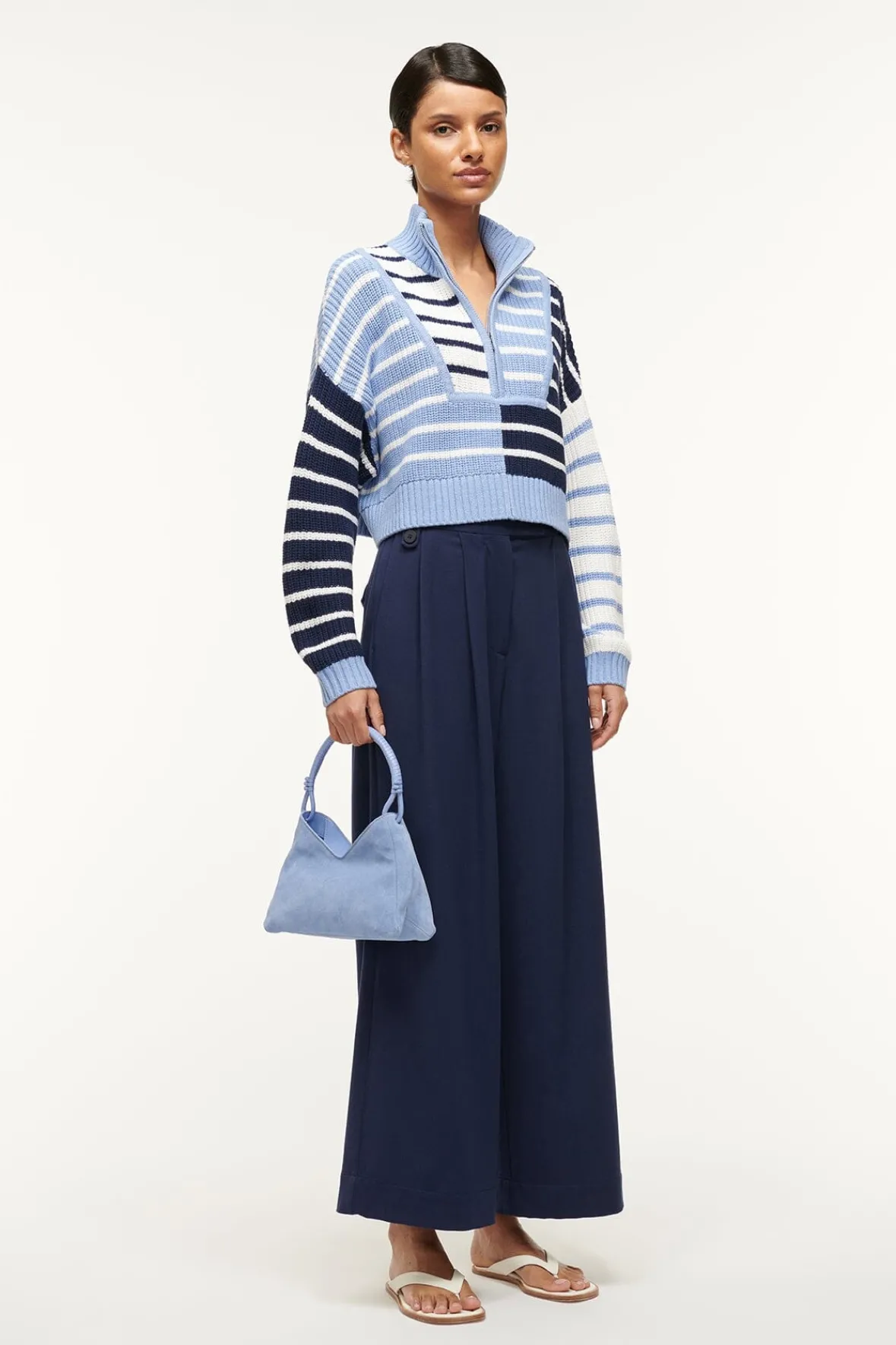 STAUD Shoulder | Valerie<VALERIE SHOULDER BAG BLUE HYDRANGEA