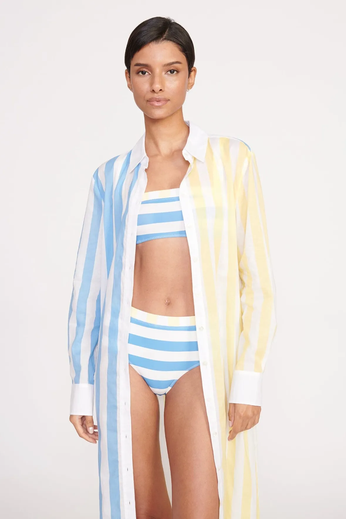 STAUD Cover-Ups<VITA DRESS BUTTERCUP SEASHORE STRIPE
