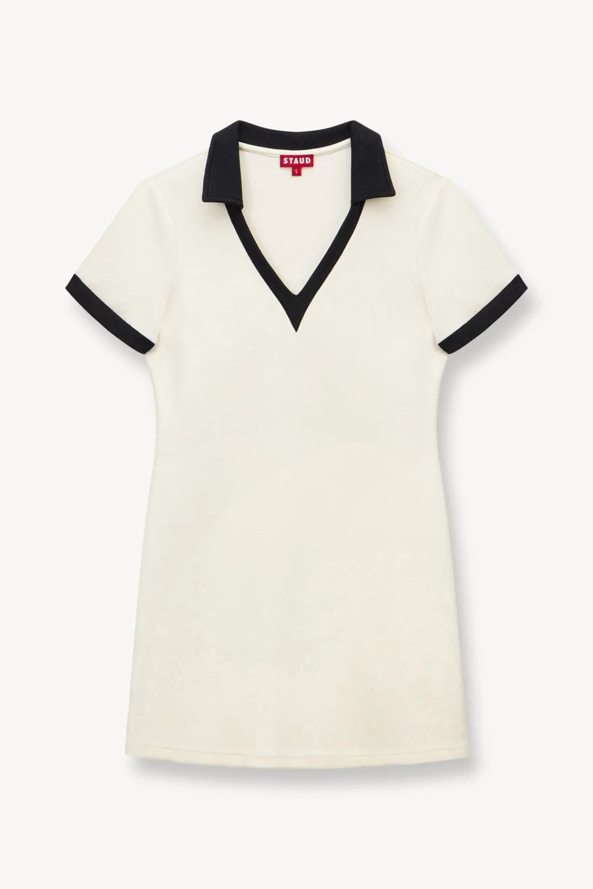 STAUD STAUD Court | Dresses<VOLLEY DRESS IVORY BLACK