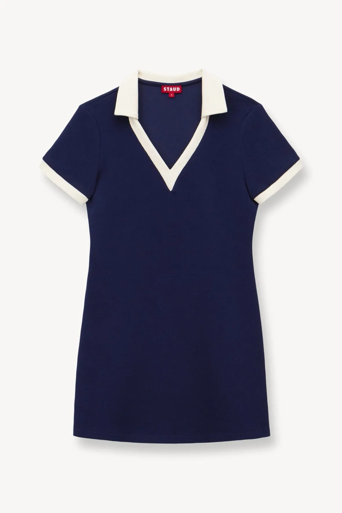 STAUD STAUD Court | Dresses<VOLLEY DRESS NAVY IVORY