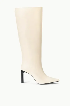 STAUD Boots | The Boot Shop<WALLY HIGH HEEL BOOT CREAM BLACK