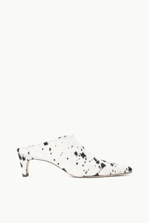 STAUD Mules & Flats | STAUD + Wrangler<WALLY MULE  BLACK & WHITE HAIRCALF