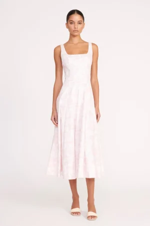 STAUD Poplin Shop | The Wells Dress<WELLS DRESS IVORY CHERRY BLOSSOM TOILE