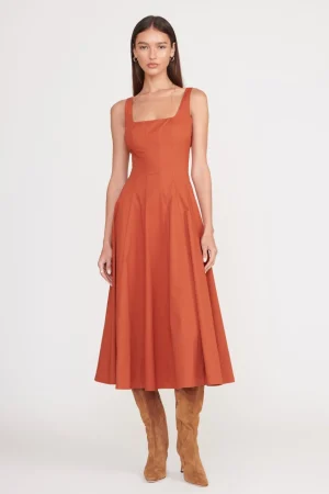 STAUD Poplin Shop<WELLS DRESS