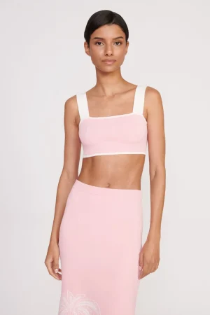 STAUD Best Sellers | Tops<ZOLA TOP IVORY CHERRY BLOSSOM TOILE