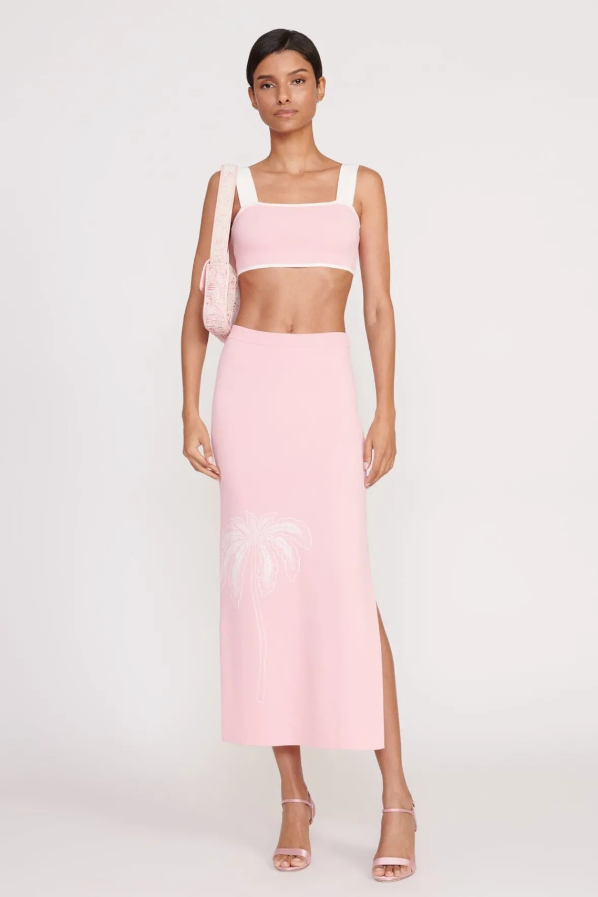STAUD Best Sellers | Tops<ZOLA TOP IVORY CHERRY BLOSSOM TOILE