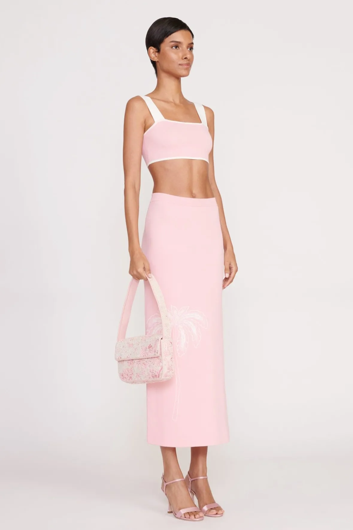 STAUD Best Sellers | Tops<ZOLA TOP IVORY CHERRY BLOSSOM TOILE